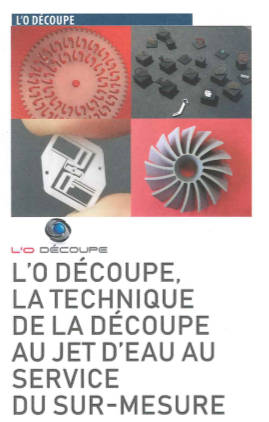 découpe de pièce au jet d'eau 74